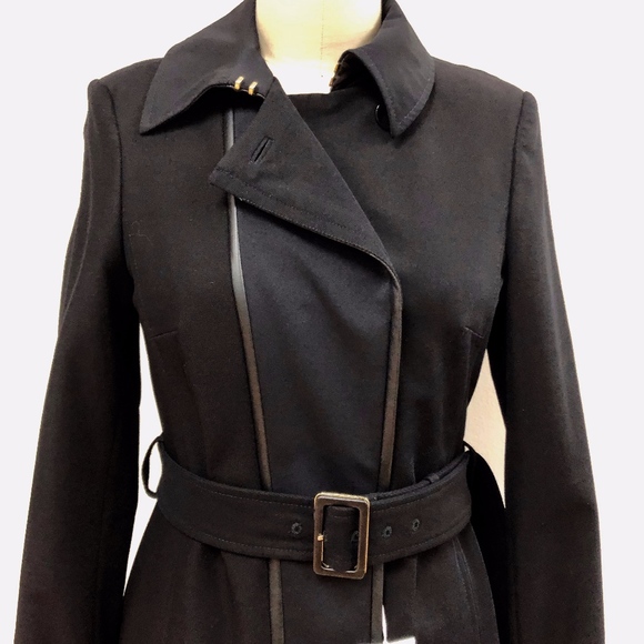 NWT BOSS womens black trench coat - Picture 2 of 8